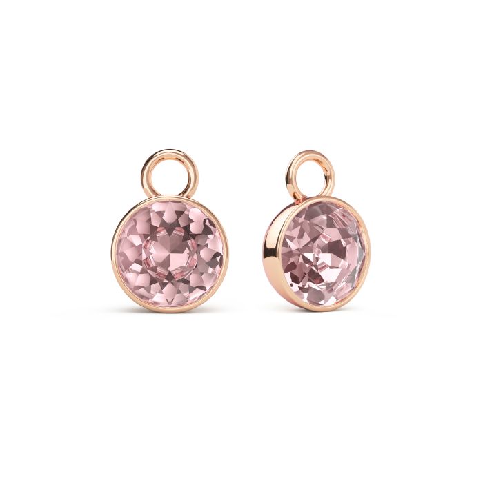 Bella 2 Carat Mix Charms with Vintage Rose Swarovski Crystals Rose Gold Plated