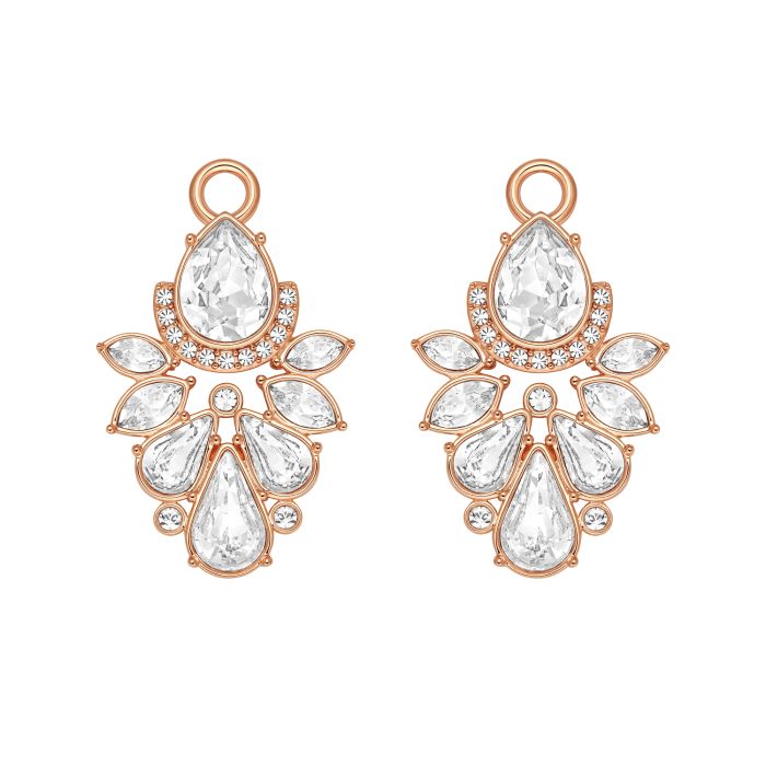 Luana Drop Mix Charms Clear Rose Gold Plated