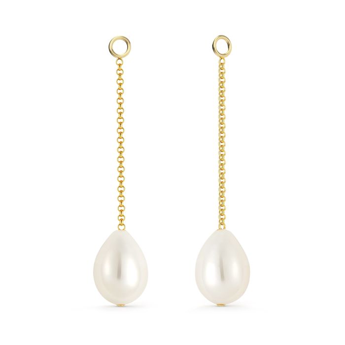 Single Drop Pear Freshwater Pearl Mix Charm Gold Plated