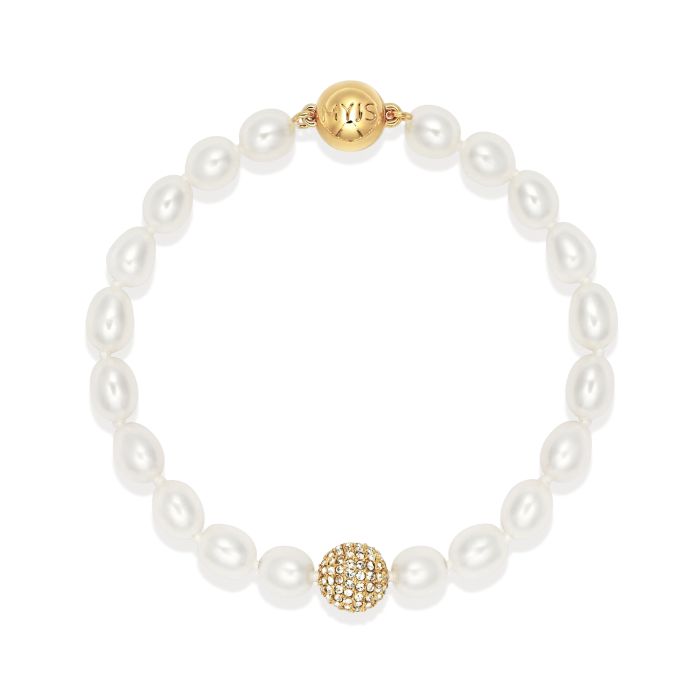 Serenity Freshwater Pearl Bracelet White Freshwater Pearl Gold Plated