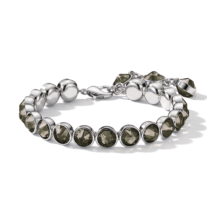 Signature Tennis Bracelet Black Diamond Rhodium Plated