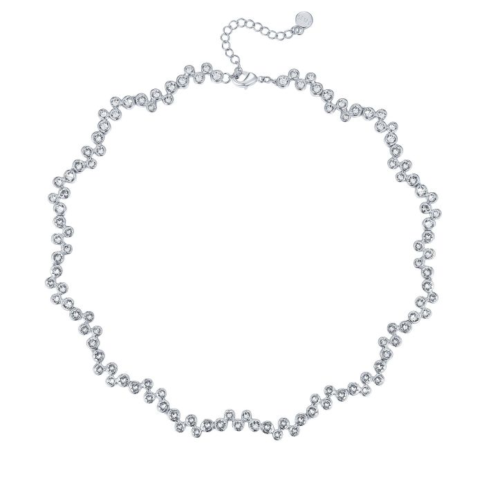 Fidelity Necklace with Clear Swarovski Crystals Bridal