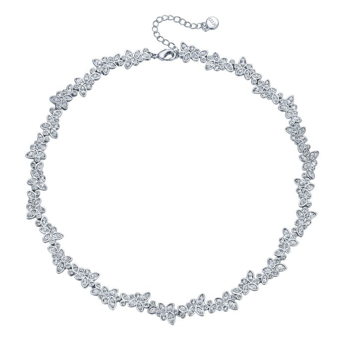 Enchanted Necklace with Clear Swarovski Crystals Bridal