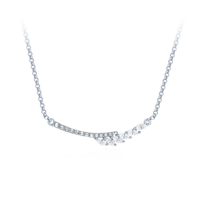 Laeta Cesar Necklace with Clear Swarovski Crystals