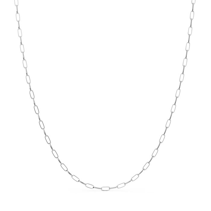 Cable Carrier Necklace Rhodium Plated