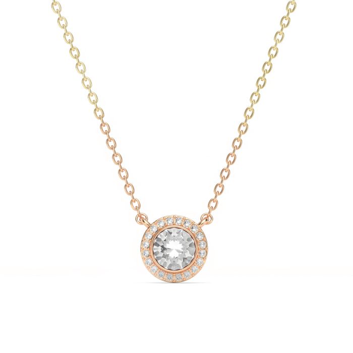 Angelic Pendant Clear Crystals Rose Gold Plated