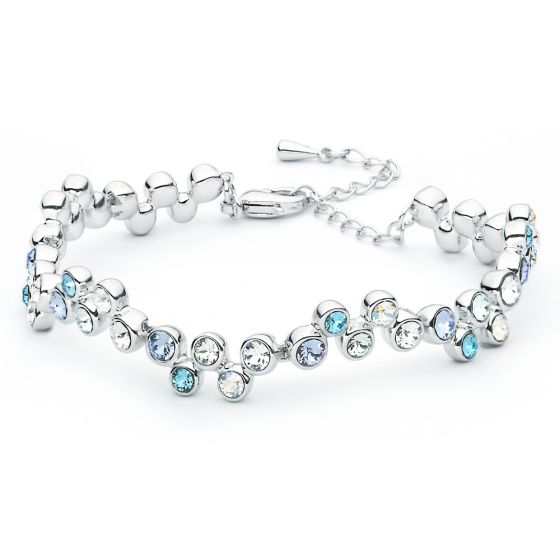 【2024】お歳暮・冬ギフト Fidelity MYJS Bracelet Crystals Swarovski Blue with made アクセサリー