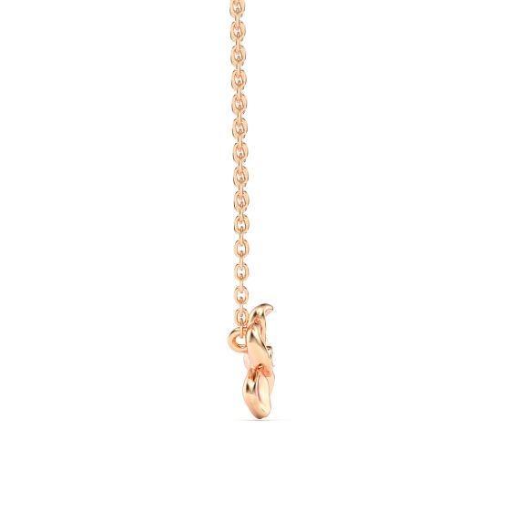★PEARLY MORE★ Rose Blossom Necklace Cherry Blossom Necklace - Ceramic Flower Rose Gold Neckalce