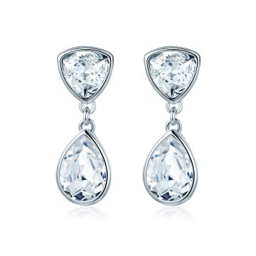 Effusion Pierced Earrings with Swarovski Crystals WGP MYJS Bridal