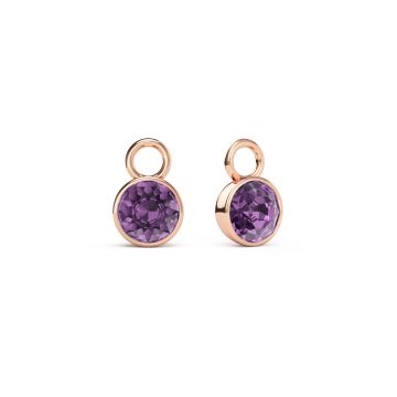 Bella 1 Carat Mix Charms with Iris Swarovski Crystals Rose Gold Plated