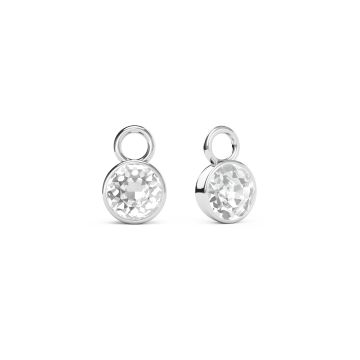 Bella 1 Carat Mix Charms with Clear Swarovski Crystals Rhodium Plated