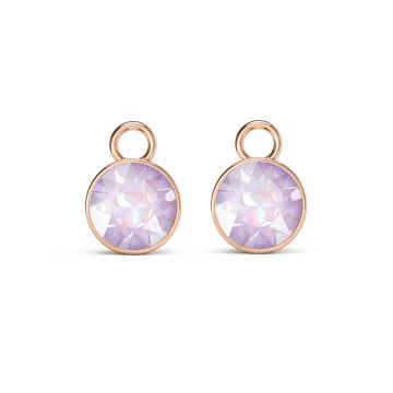 Bella 2 Carat Mix Charms with Crystal Lavender DeLite Swarovski Crystals Rose Gold Plated