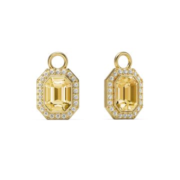 Angelic Octagon Mix Charms Crystal Golden Shadow Gold Plated