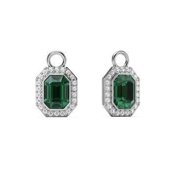 Angelic Octagon Mix Charms Emerald Rhodium Plated
