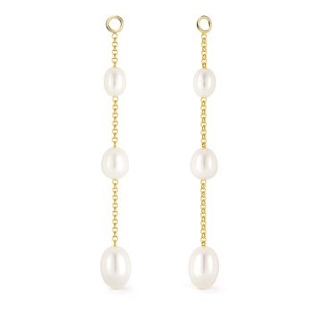 Triple Drop Freshwater Pearl Mix Charm Gold Plated