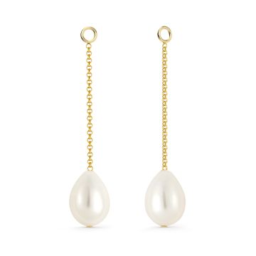 Single Drop Pear Freshwater Pearl Mix Charm Gold Plated