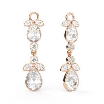 Odolette Drop Mix Charms Clear Rose Gold Plated