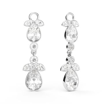 Odolette Drop Mix Charms Clear Rhodium Plated