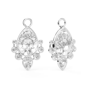 Valentina Drop Mix Charms Clear Rhodium Plated
