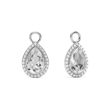 Angelic Teardrop Drop Mix Charms Clear Rhodium Plated