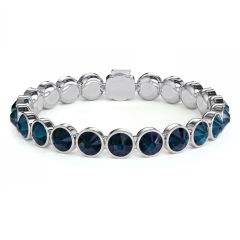 Statement Tennis Bracelet Montana Crystals Rhodium Plated