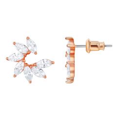 Louison Mini Spiral Earrings with CZ Rose Gold Plated