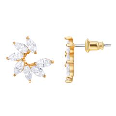 Louison Mini Spiral Earrings with CZ Gold Plated