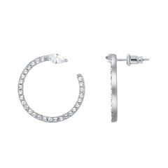 Gaea Drop Earrings with Swarovski Crystals Rhodium Plated
