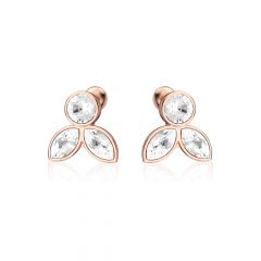 Ida Mix Drop Carrier Earrings Rose Gold Plated