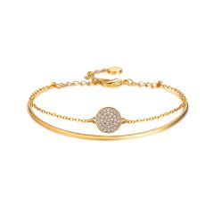 Ginger Bangle with Swarovski Crystals Gold Plated