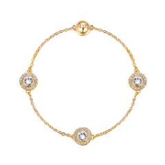 Mix Collection Angelic Strand with Swarovski Crystals Gold Plated