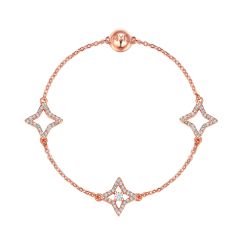 Mix Collection Star Strand with Swarovski Crystals Rose Gold Plated