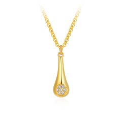 Pods Drop Pendant w Swarovksi Crystals Gold Plated