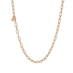 Bold Link Carrier Necklace Chain Rose Gold Plated