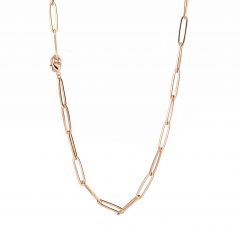 Statement Cable Carrier Necklace Chain Rose Gold Plated
