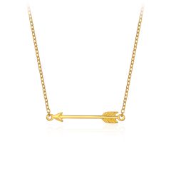 Arrow Necklace in Sterling Silver Gold Plated