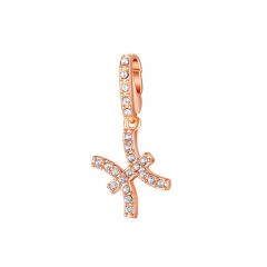 Mix Charm Pisces Zodiac Sign Swarovski Crystals Rose Gold Plated