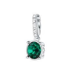 Mix Taurus Birthstone Charm Swarovski Emerald Crystals Rhodium Plated