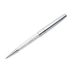 MYJS Crystal Brilliance Ballpoint Pen Rhodium Plated with Clear Crystals